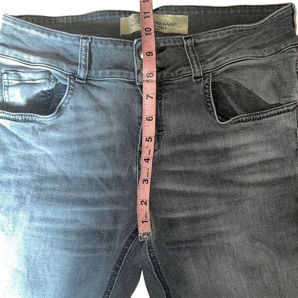 Blumarine Designer Italian Skinny Jeans Distressed Black/Gray Women size 8/44 - Picture 12 of 16